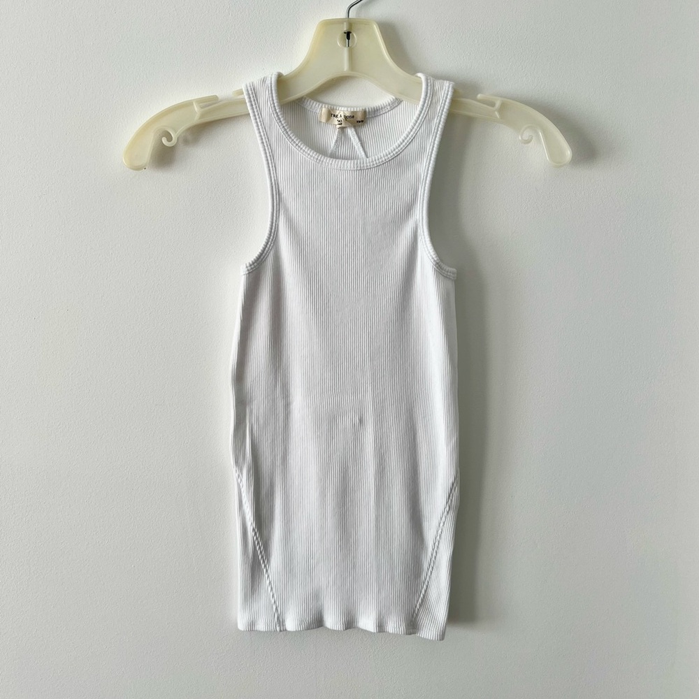 Rag & Bone White Ribbed Tank